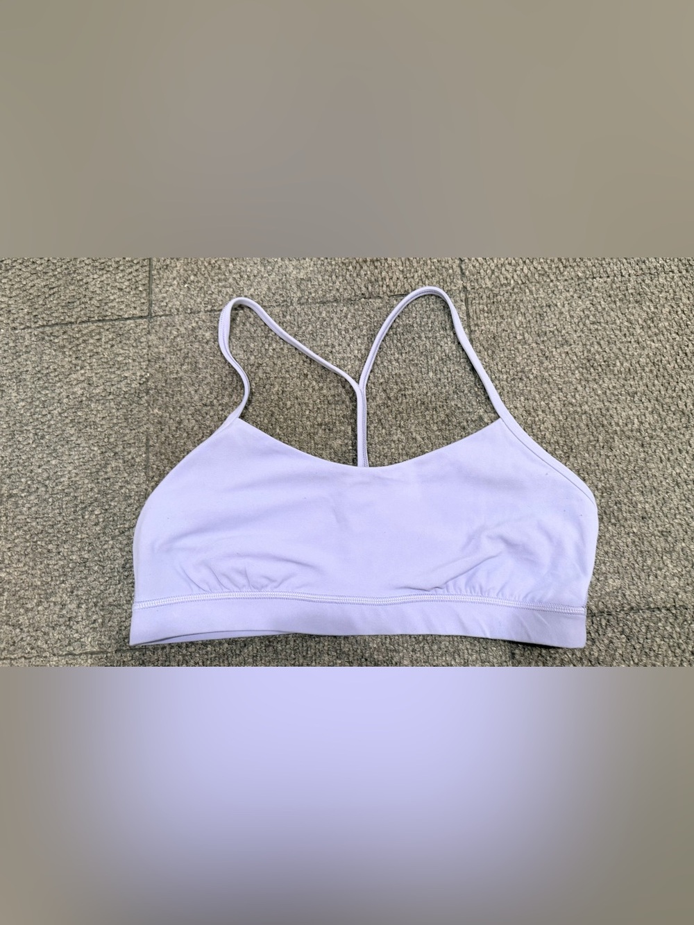 lululemon athletica Light Lavender Strappy Sports Bra Yoga Size 12